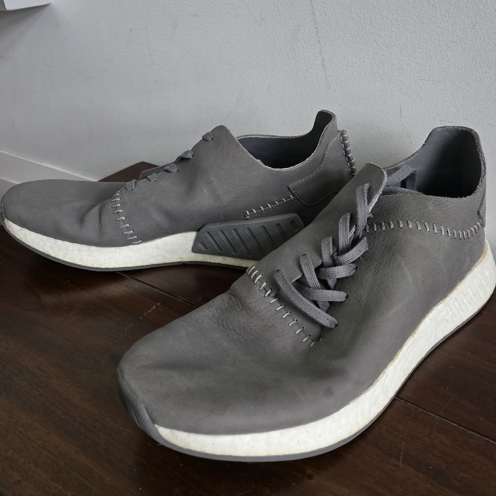 Adidas x Wings+Horn NMD R2 Ash leather sneakers,  size 12, great shape